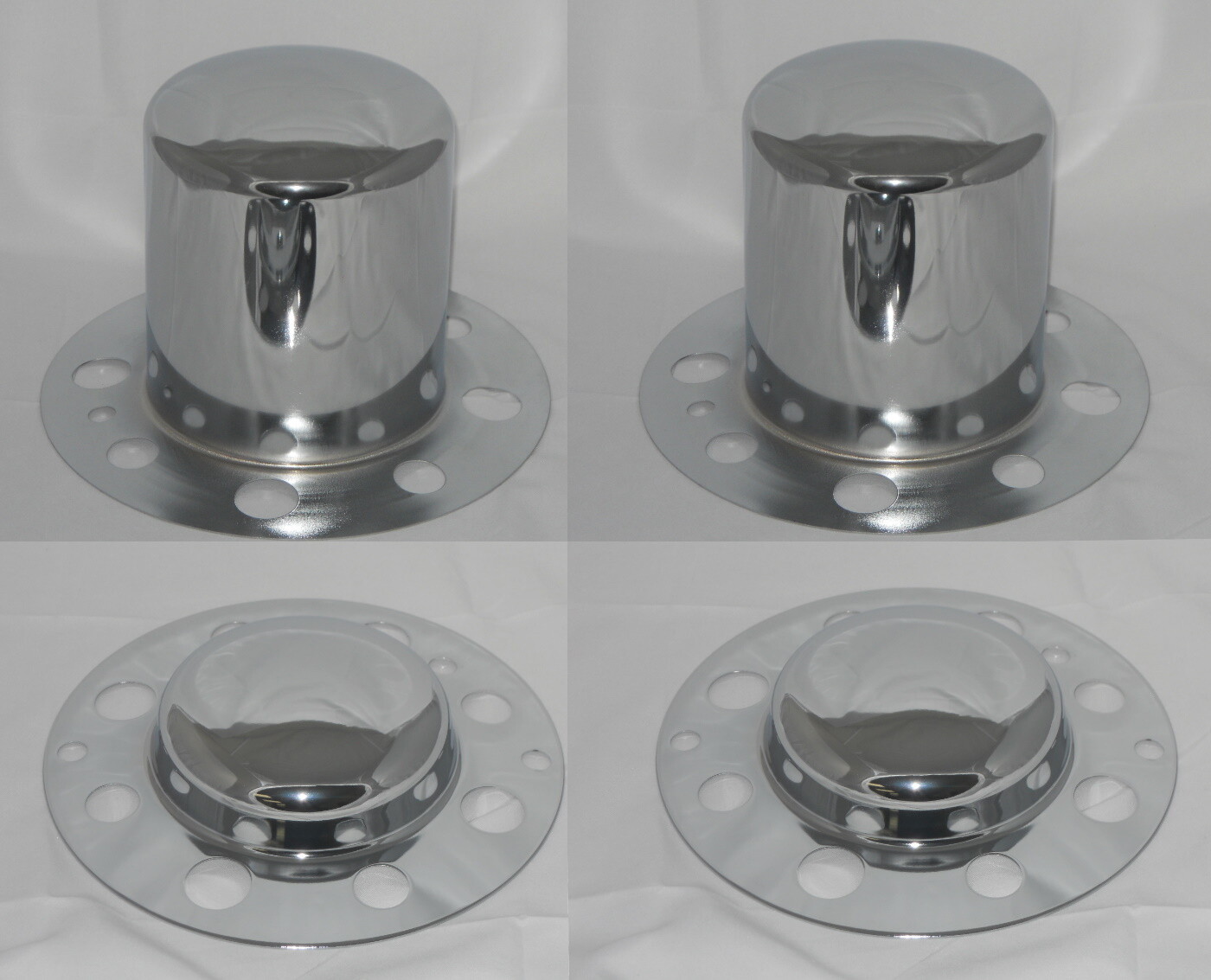 SET OF 4 DUALLY FITS SOME ALCOA EAGLE 8 LUG WHEEL CENTER CAPS CHROME NO LOGO
