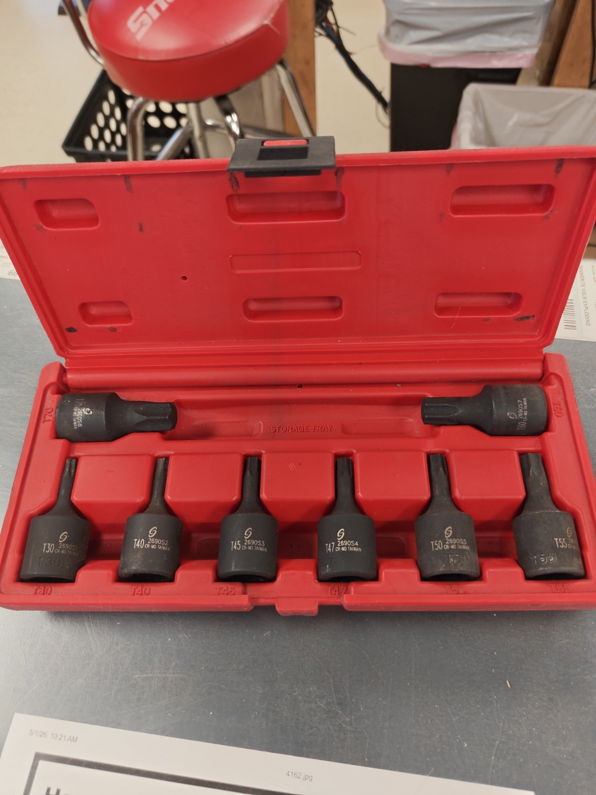 Sunex Tools Torque T30 T40 T45 T47 T50 T55 T60 T70 Impact Sockets Set 8 Piece