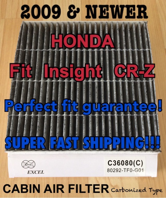 C36080 Fit HONDA 10-21 Insight 11-16 CR-Z CARBONIZED Premium Cabin Filter