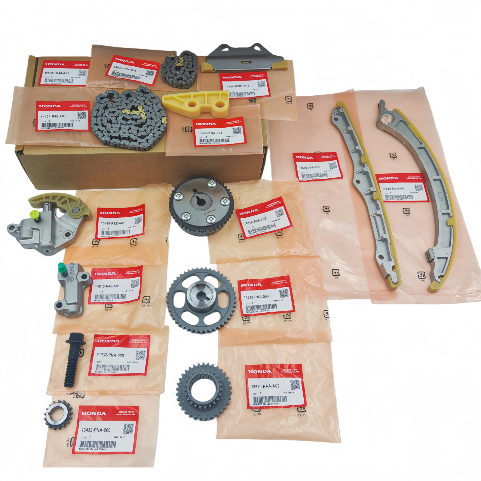 DOHC Timing Chain Kit VVT Sprocket Set OEM For Honda Accord CR-V 2.4L L4 08-2015
