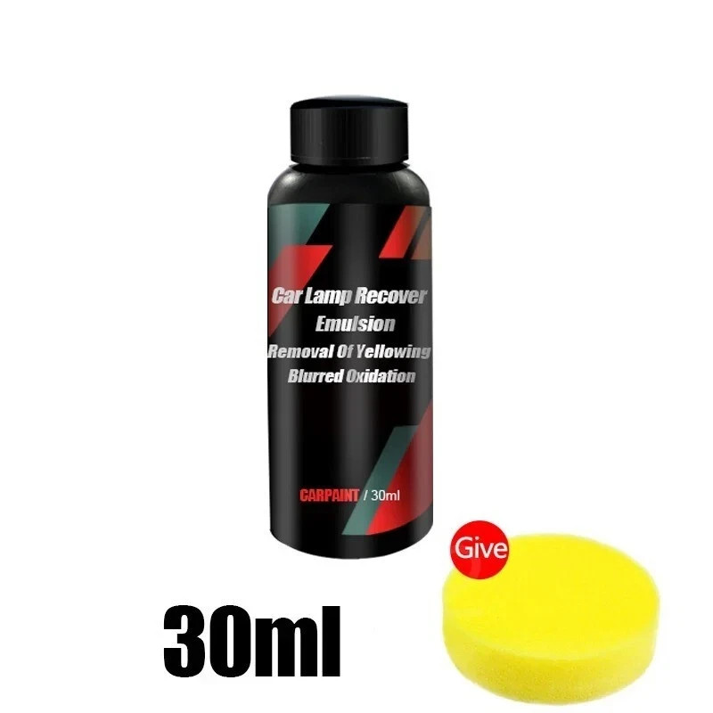 Car Headlight Restoration Set Fluid Repair Kit Plastic Light Polish Cleaner Fast