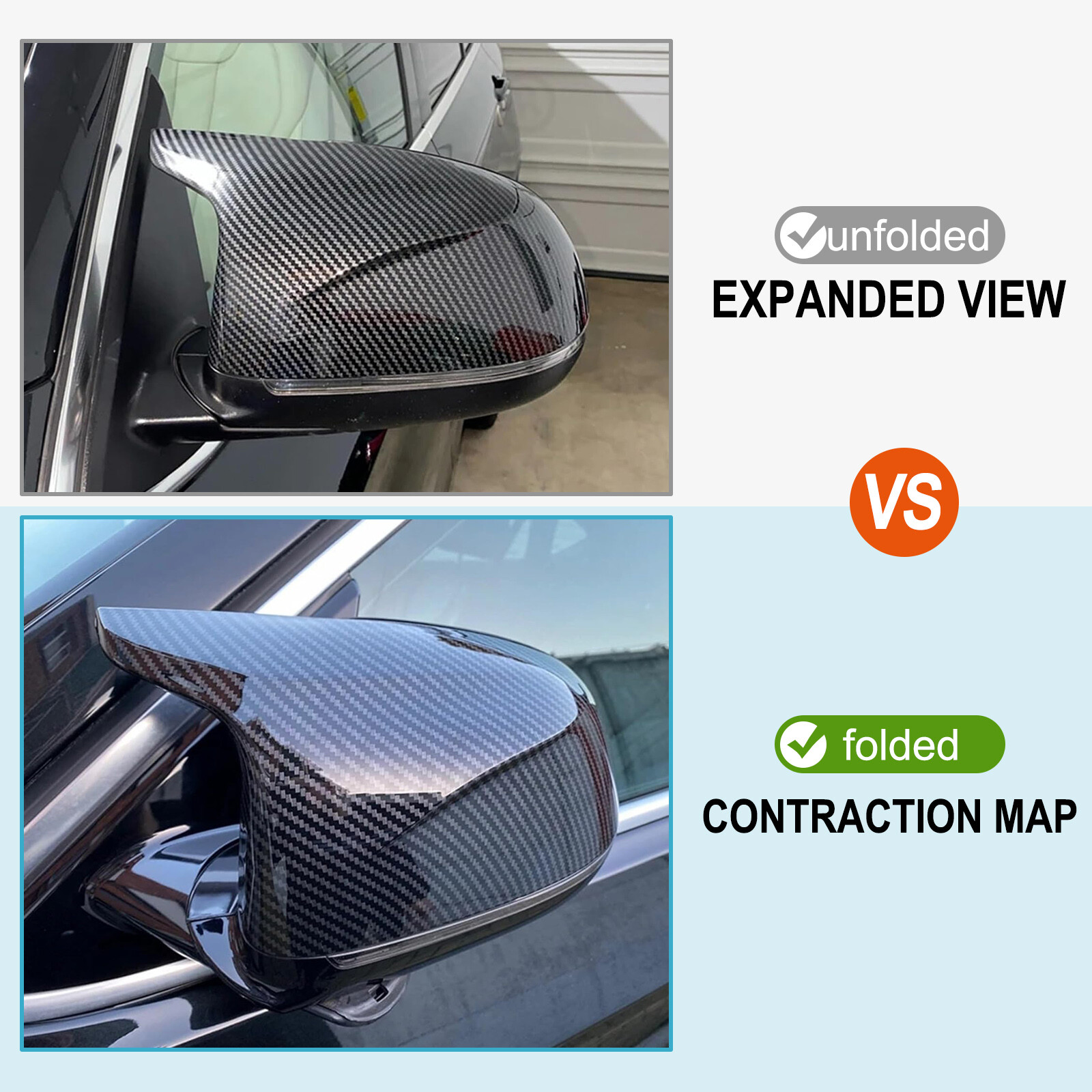 M Look Gloss Black Side Mirror Cover Caps For BMW X5 F15 X4 F26 X3 F25 2014-2018