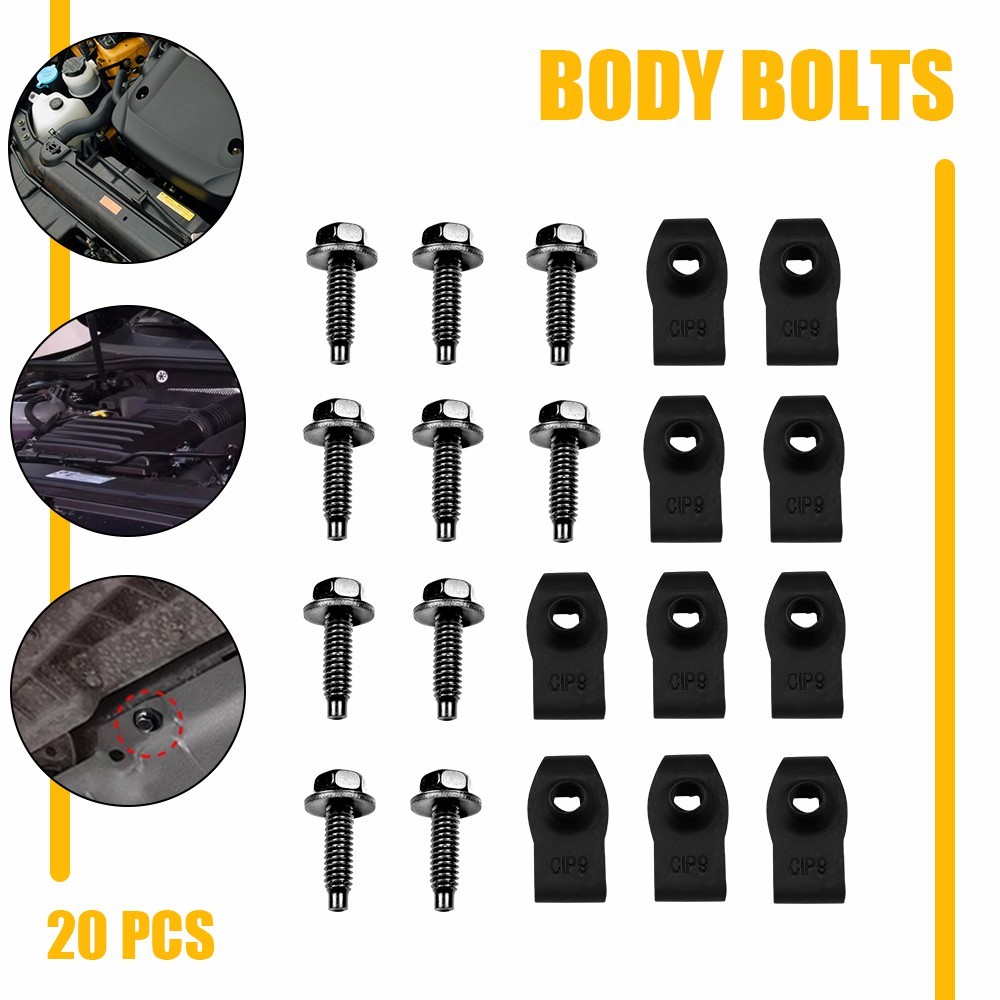 For Ford Truck Bolts & Body U-nut Clips- 5/16-18 x 1-3/16″ Long- 40pcs – #374F