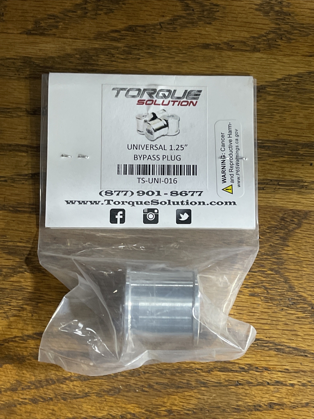 Torque Solution Billet Aluminum 1.25in Bypass Plug – Lot of 3 – EVO / WRX / STI