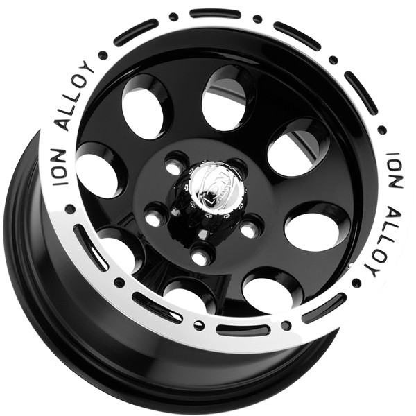 (Set of 4) Ion 174 17×9 5×5″ +0mm Gloss Black Wheels Rims 17″ Inch