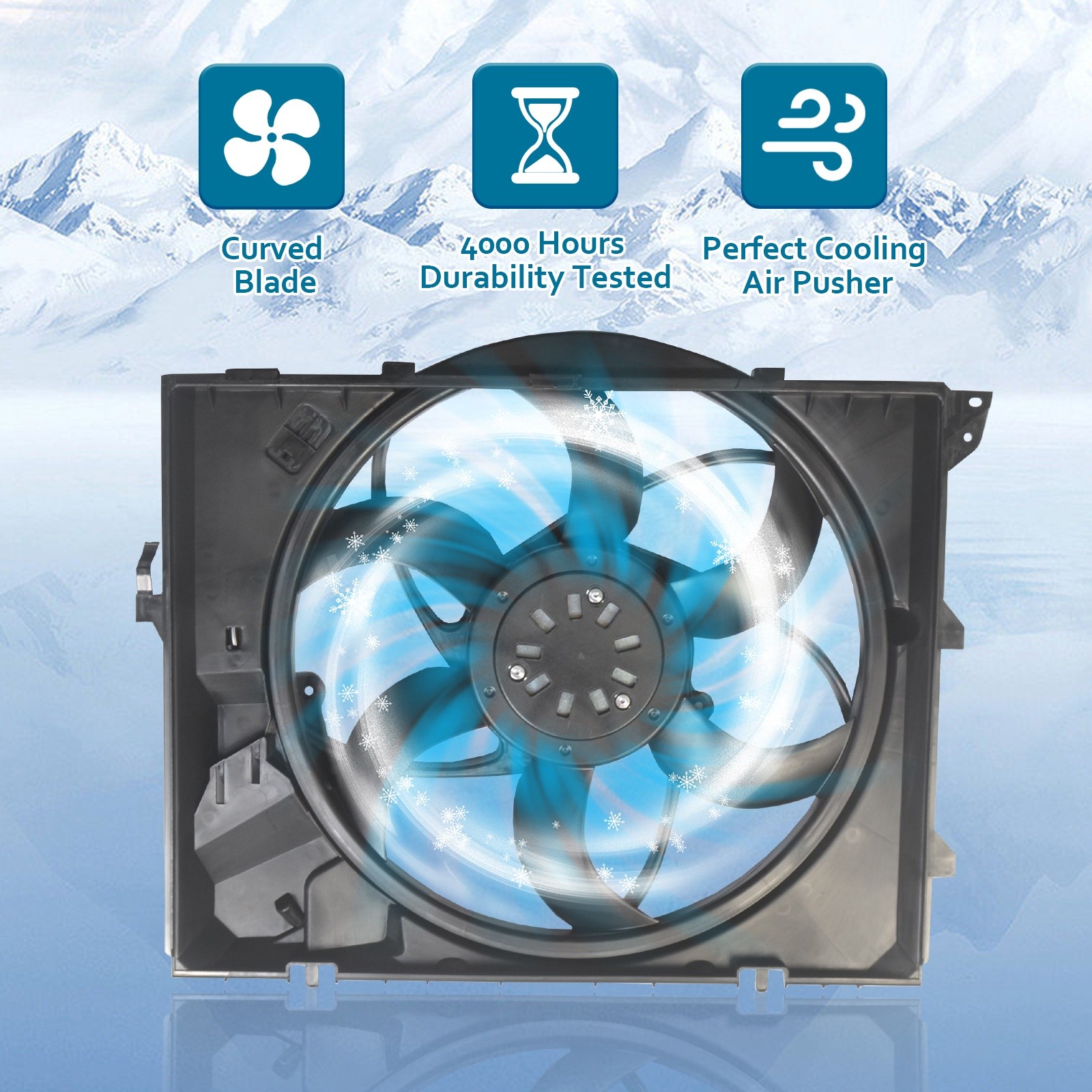 Radiator Cooling Fan Assembly For 2006-2010 2011 2012 2013 BMW E90 W/AUTO TRANS