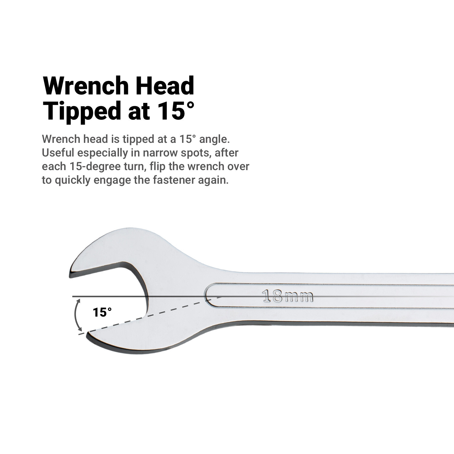 Capri Tools Super-Thin Open End Wrench, Metric and SAE Sizes