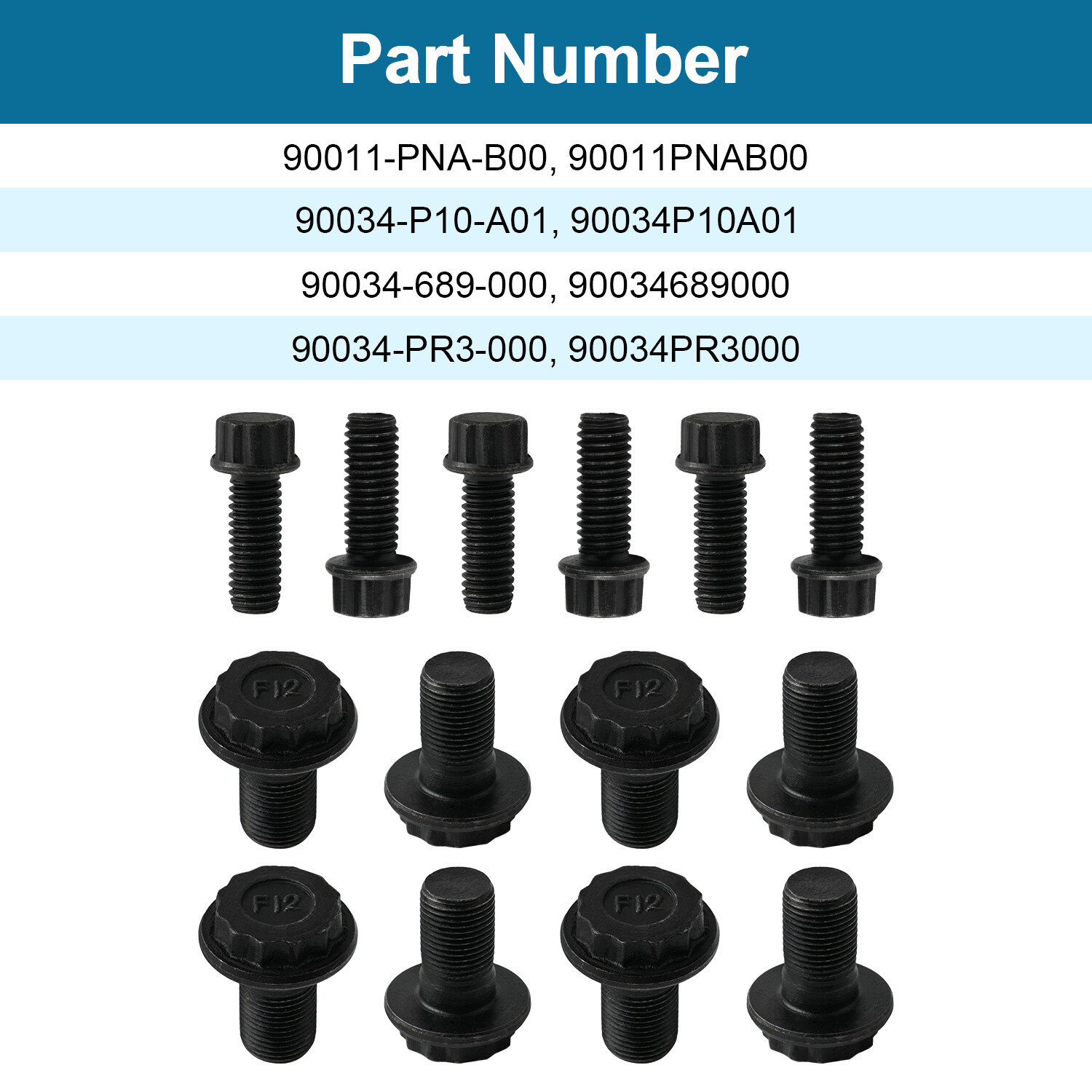 Clutch Flywheel Pressure Plate Flange Bolt Set For Honda Civic Si K Series 14Pcs