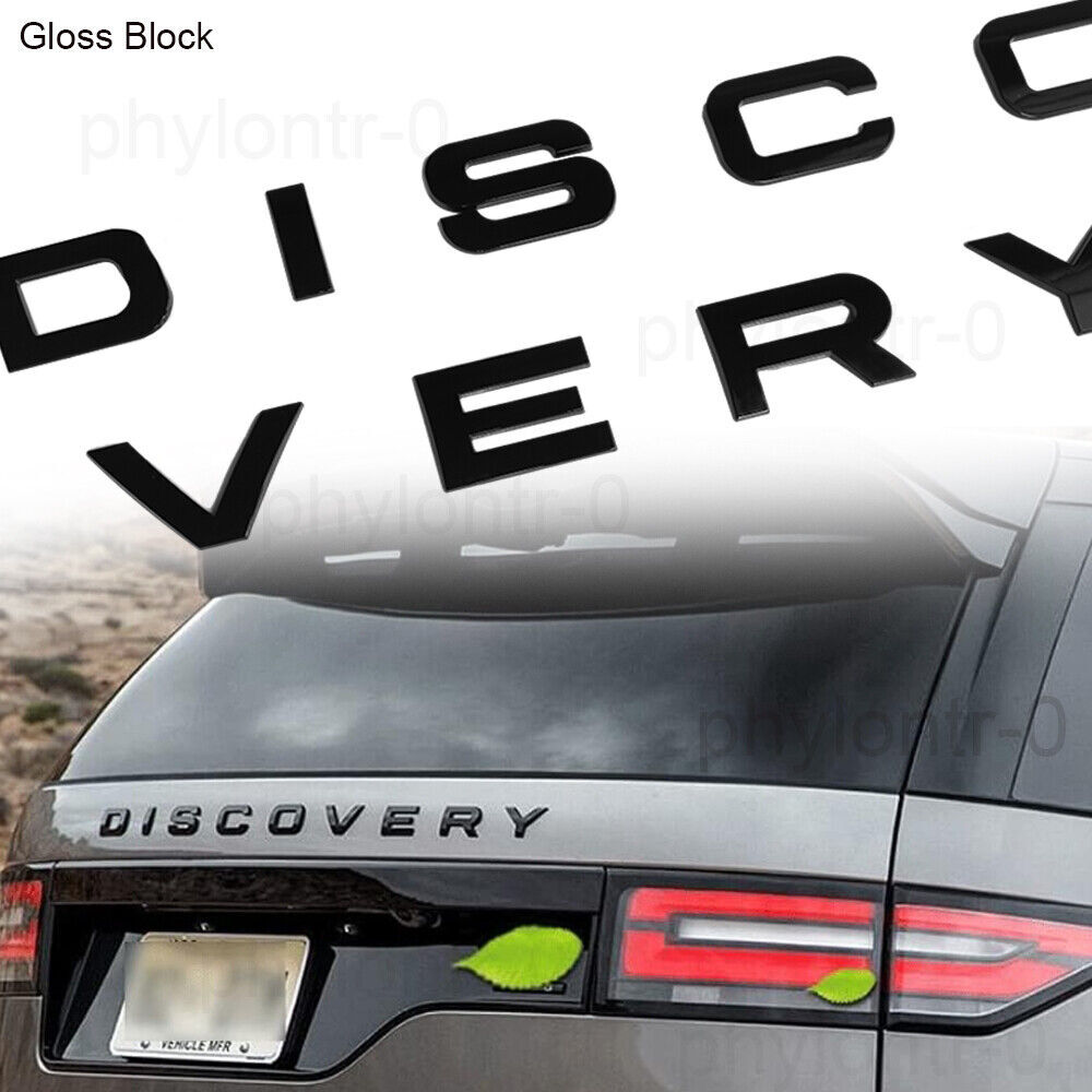 FOR Discovery Sport Rear Liftgate Nameplate Emblem Letter Badge Gloss Black