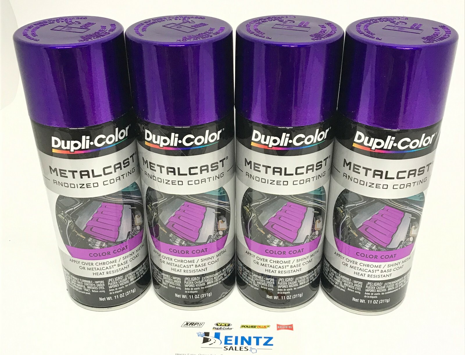 Duplicolor MC204-4 PACK MetalCast PURPLE Anodized Heat Resistant Coat – 11oz