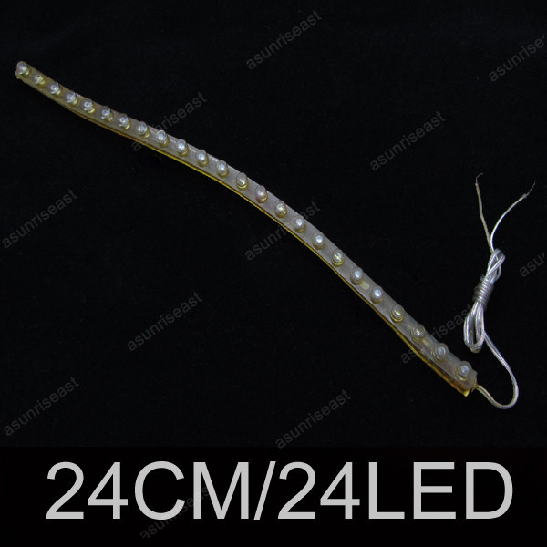 Red 24cm 24LED PVC Flexible LED Strip Light Waterproof for Car Motorcycle
