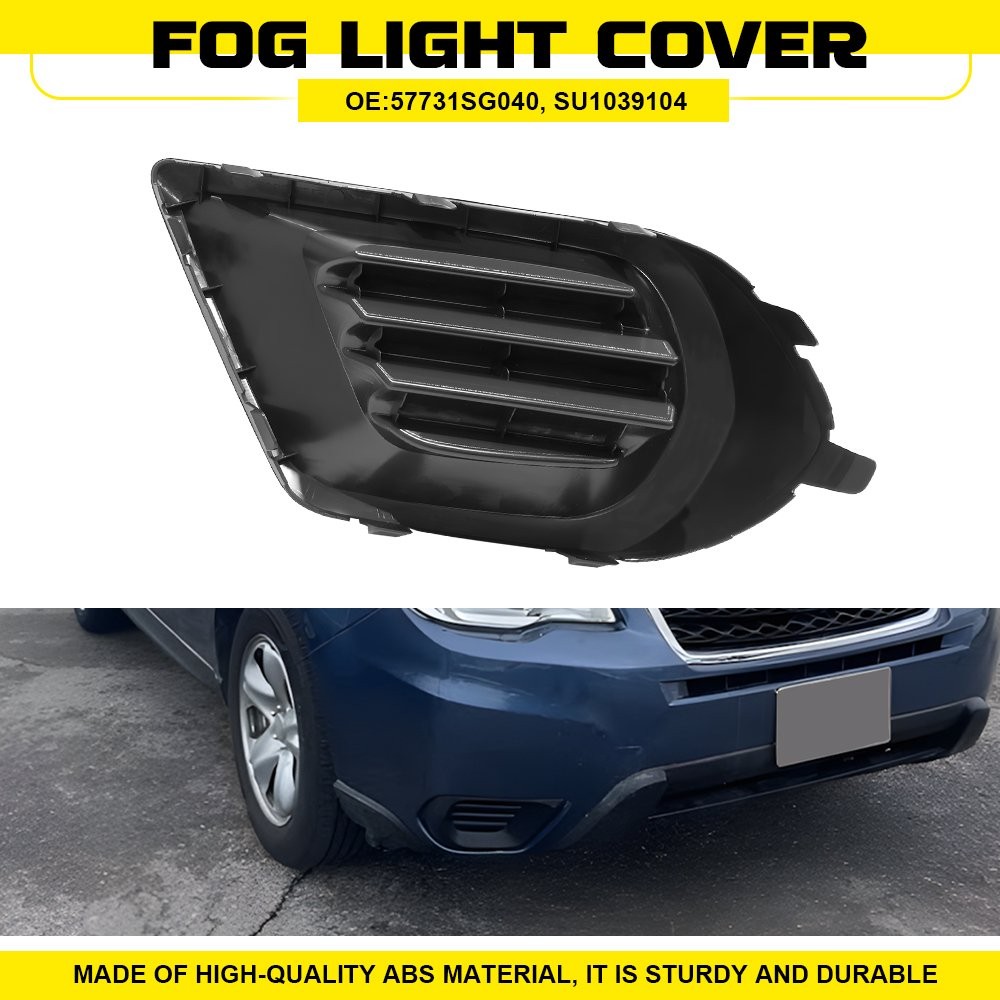 RH Passenger Insert Grille Fog Light Hole Cover for 2014-2016 Subaru Forester