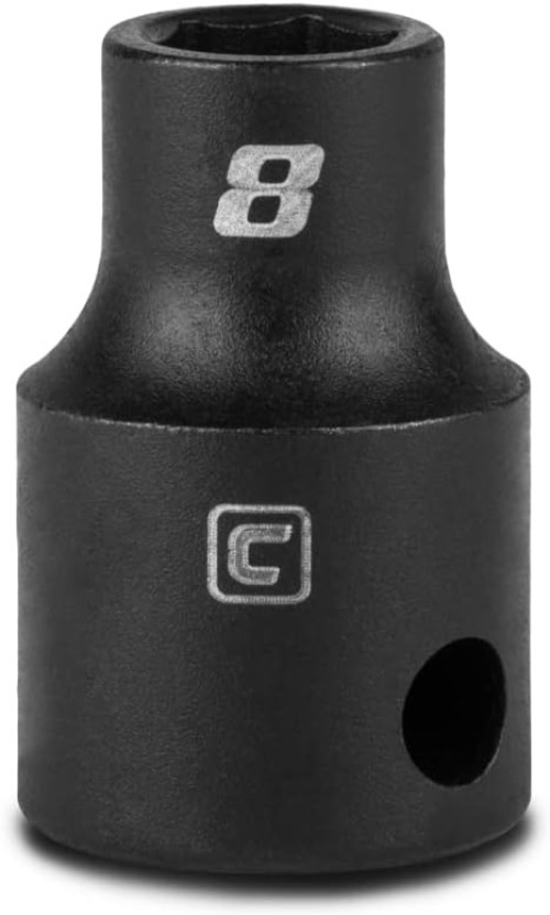 Professional 8 mm Impact Socket – 3/8 Drive, Manganese Phosphate Coated