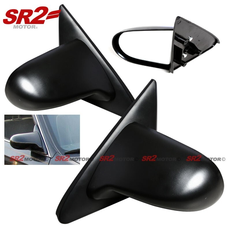 For 2002-2006 Acura RSX DC5 Spoon Style Matte Black Manual JDM Side View Mirrors