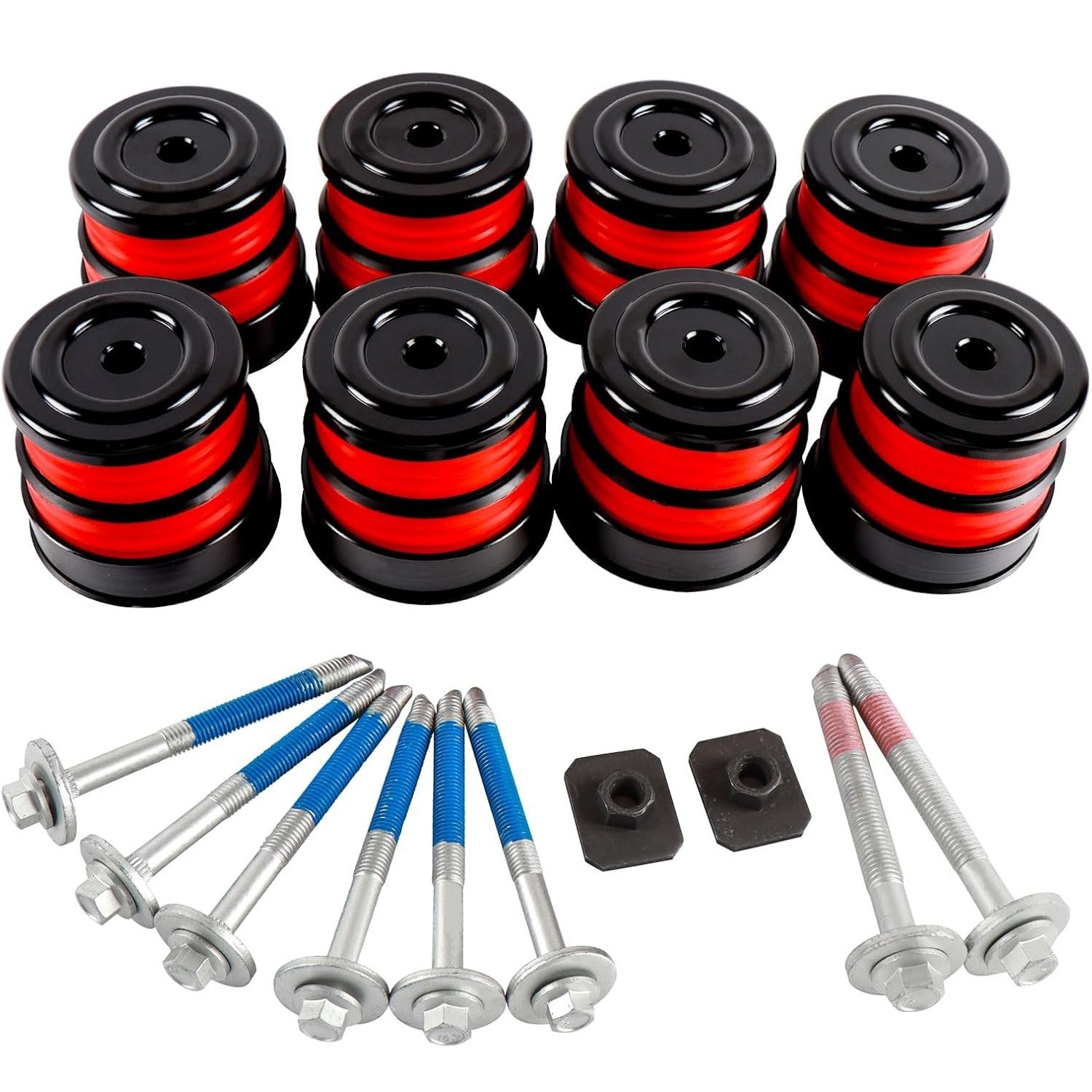 Silicone Body Mount Bushings Bolt Kit For Ford F250 F350 08-16 Crew Cab 2/4WD