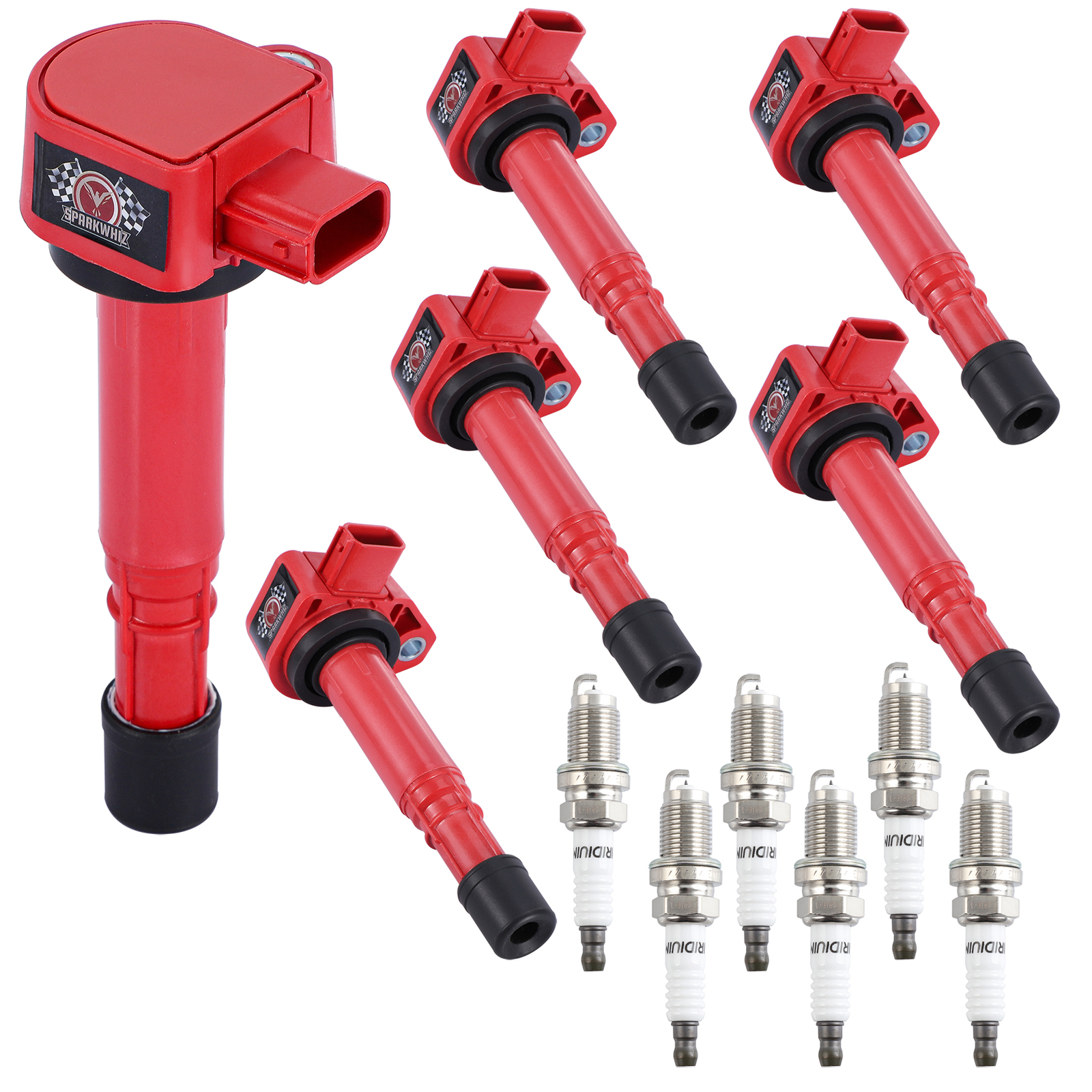 6 Ignition Coils & Spark Plug Pack For 2000-2007 Honda Accord 3.0L 3.5L V6 UF242