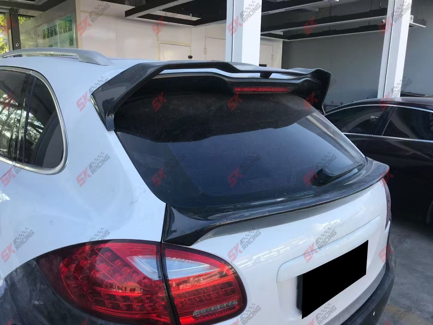 Fits 11+ Porsche Cayenne 985.1 Carbon Fiber/Unpainted Rear Middle Wing Roof Wing