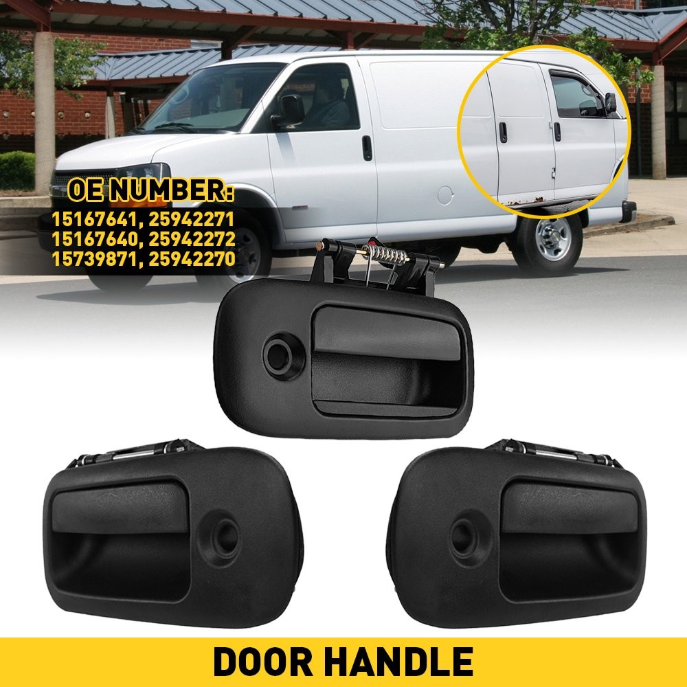 3X RearFront Door Exterior Panel Handle For 1996-2009 Chevy Express 1500 Van EOJ