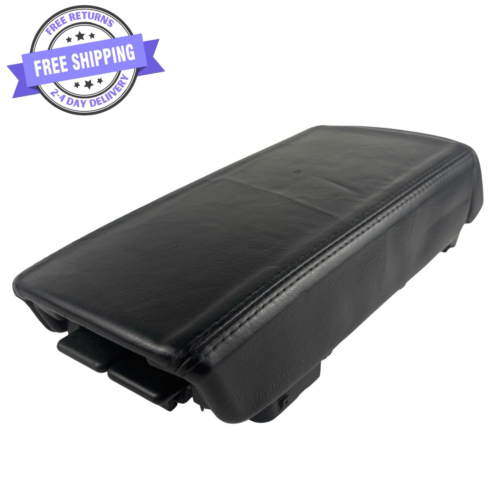 2003-2007 Honda Accord Center Console Lid Armrest Cover Leather Black OEM