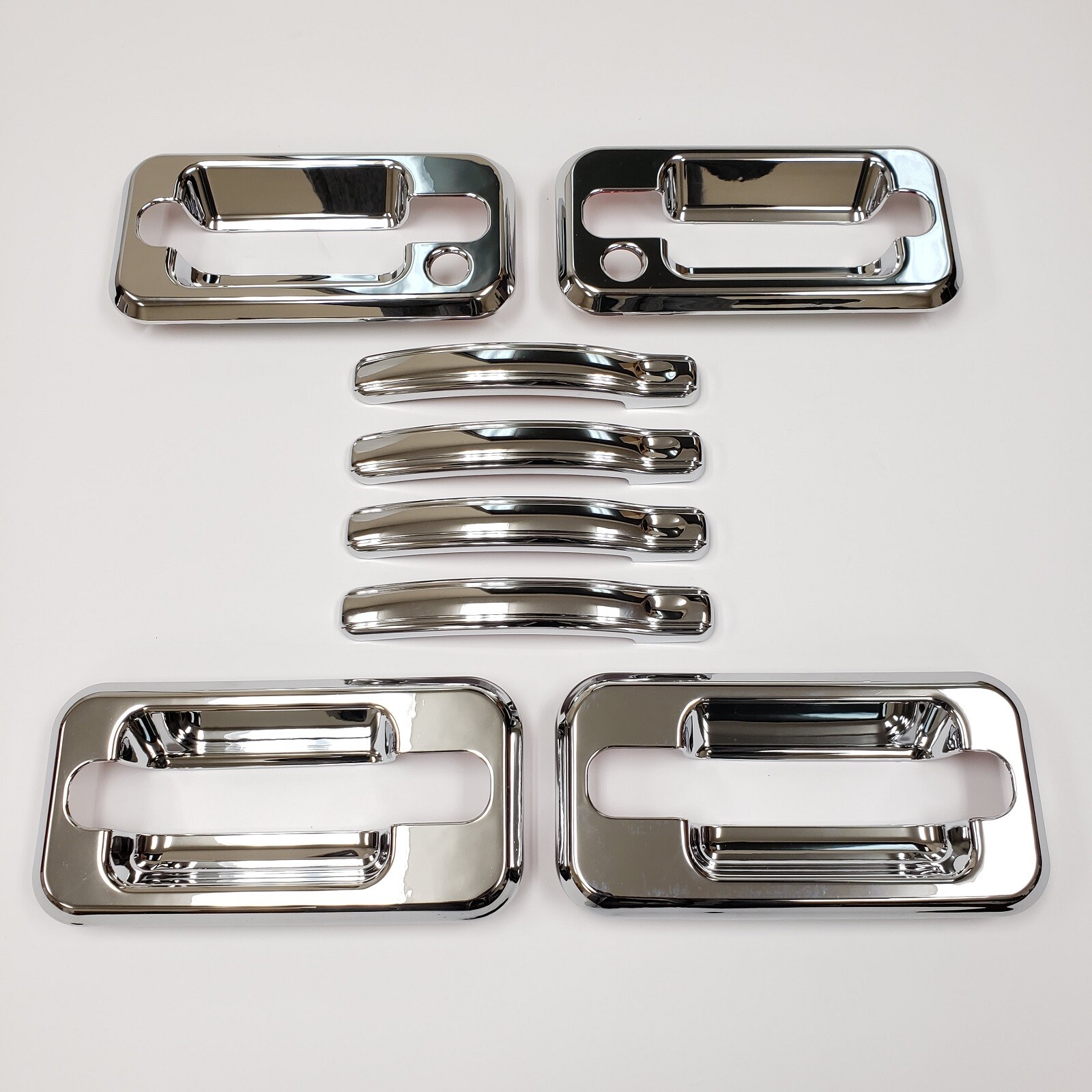For 2003-2009 HUMMER H2 Chrome Door Handle Cover SUV SUT 8PC Passenger Key Hole