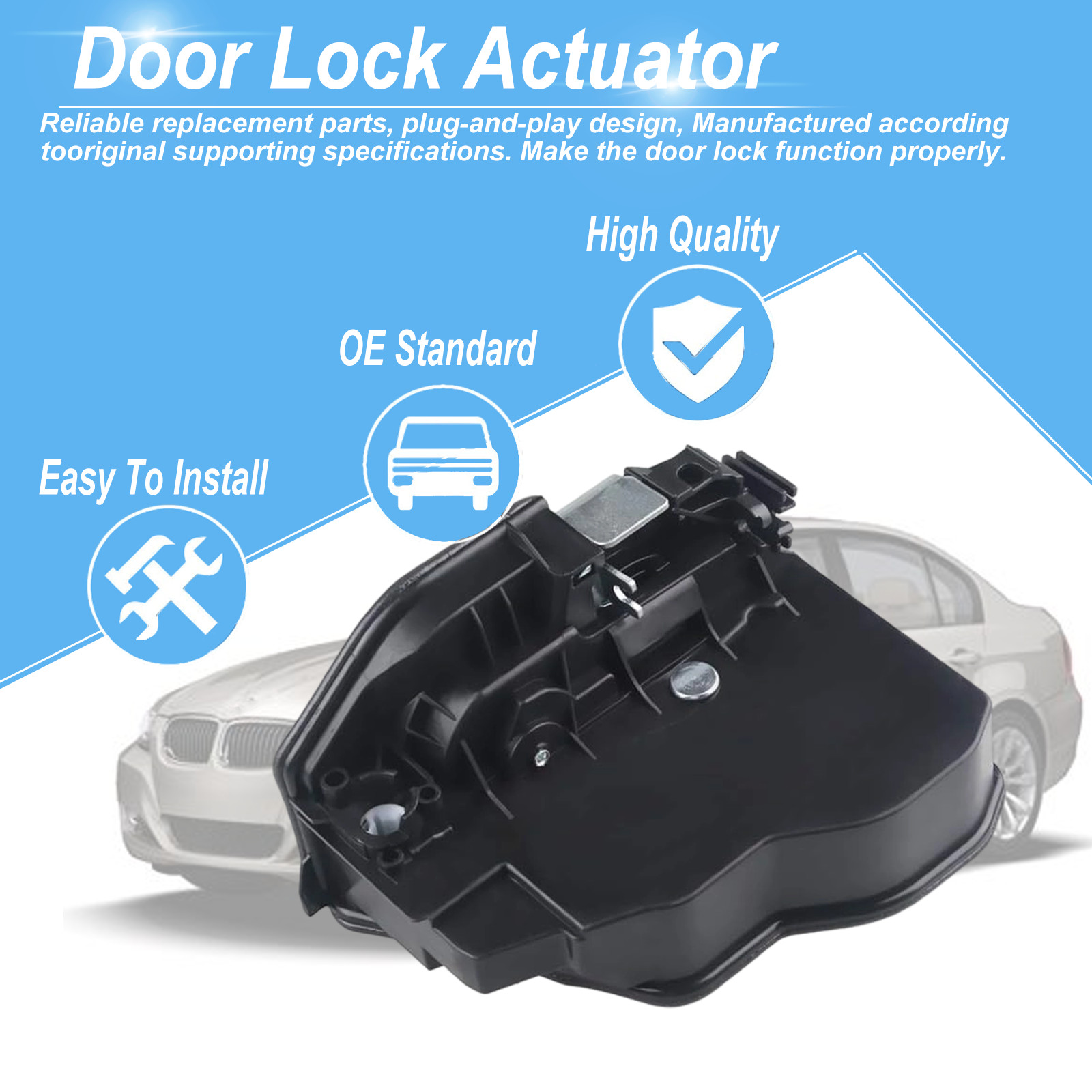 Door Lock Actuator Front Left for BMW 323i 328i 528i 535i 740i 750i X5 Z4 E90