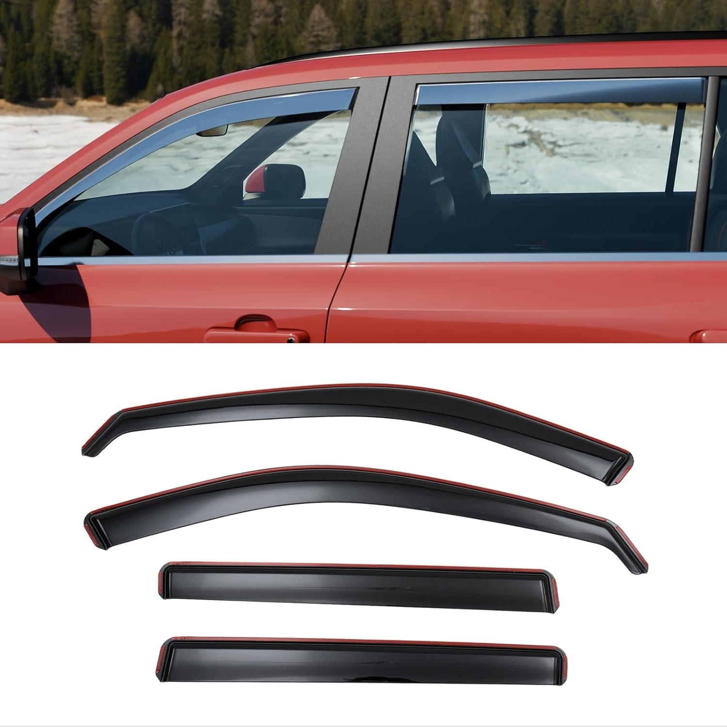 For 2024-2026 Toyota Grand Highlander Visor Rain Guards Window Visors Deflectors