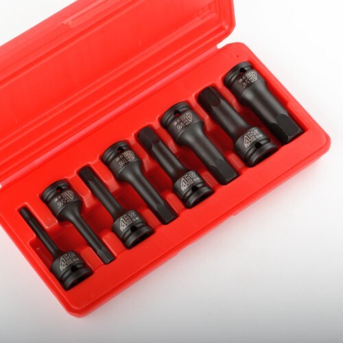 Hex Bit impact Socket Bit 8pc 1/2″ Dr. (Cr-Mo) SAE Hex impact Socket Bit Set