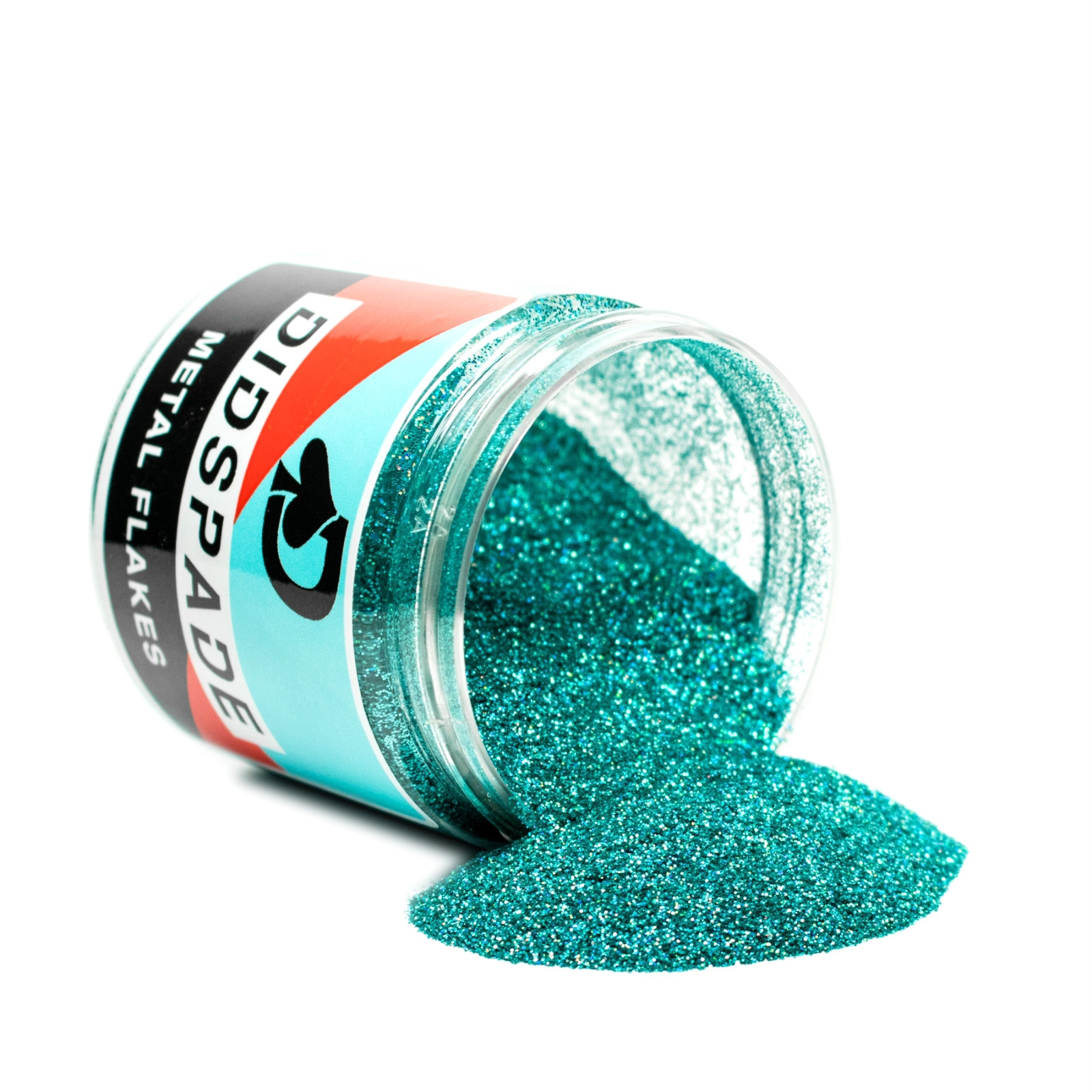 2oz Shark Bite 0.008 Teal Holographic Micro Metal Flake – Solvent Resistant