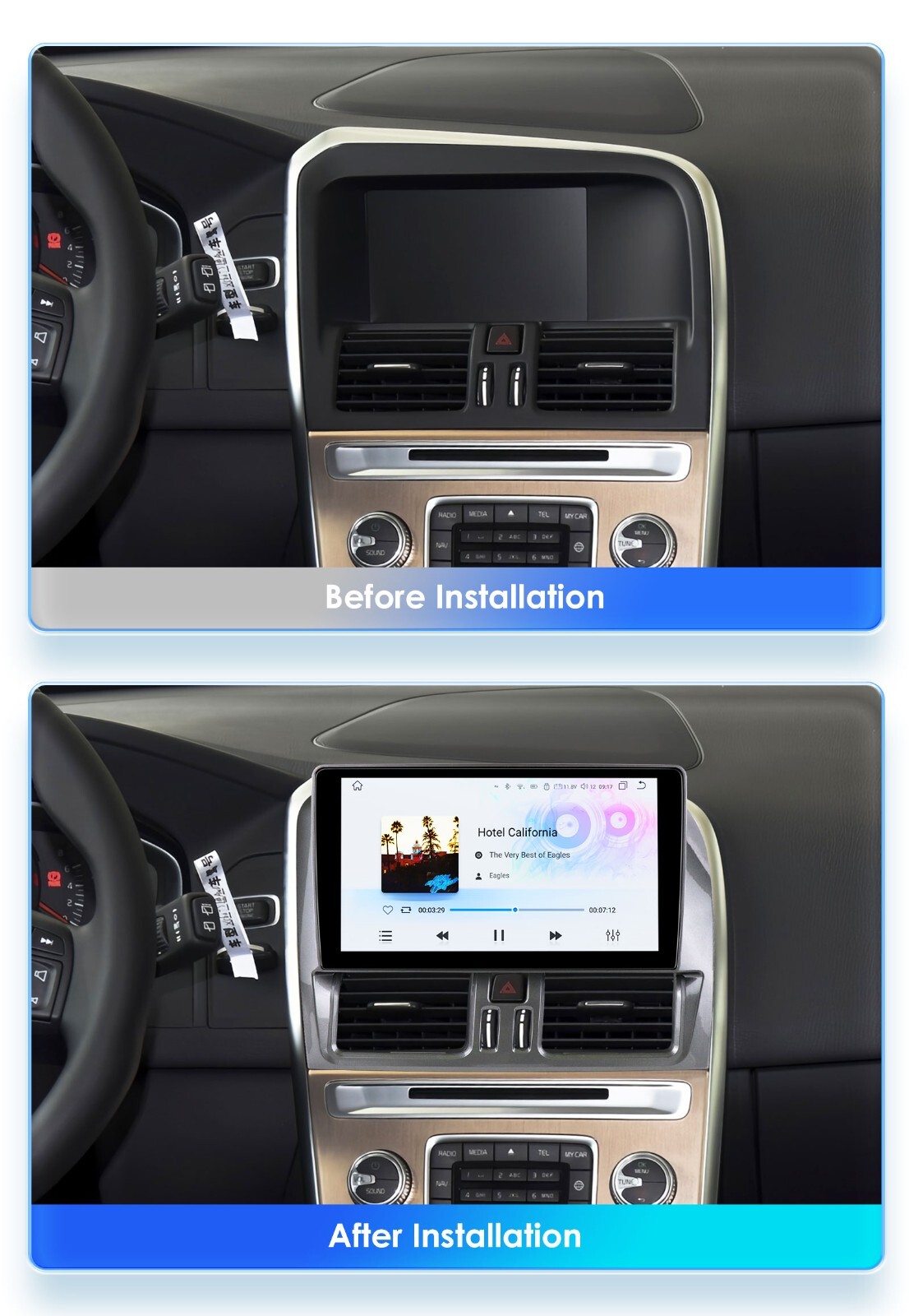 8Core For Volvo XC60 2014-2017 Android14 Car Stereo Radio Navi Apple Carplay DSP