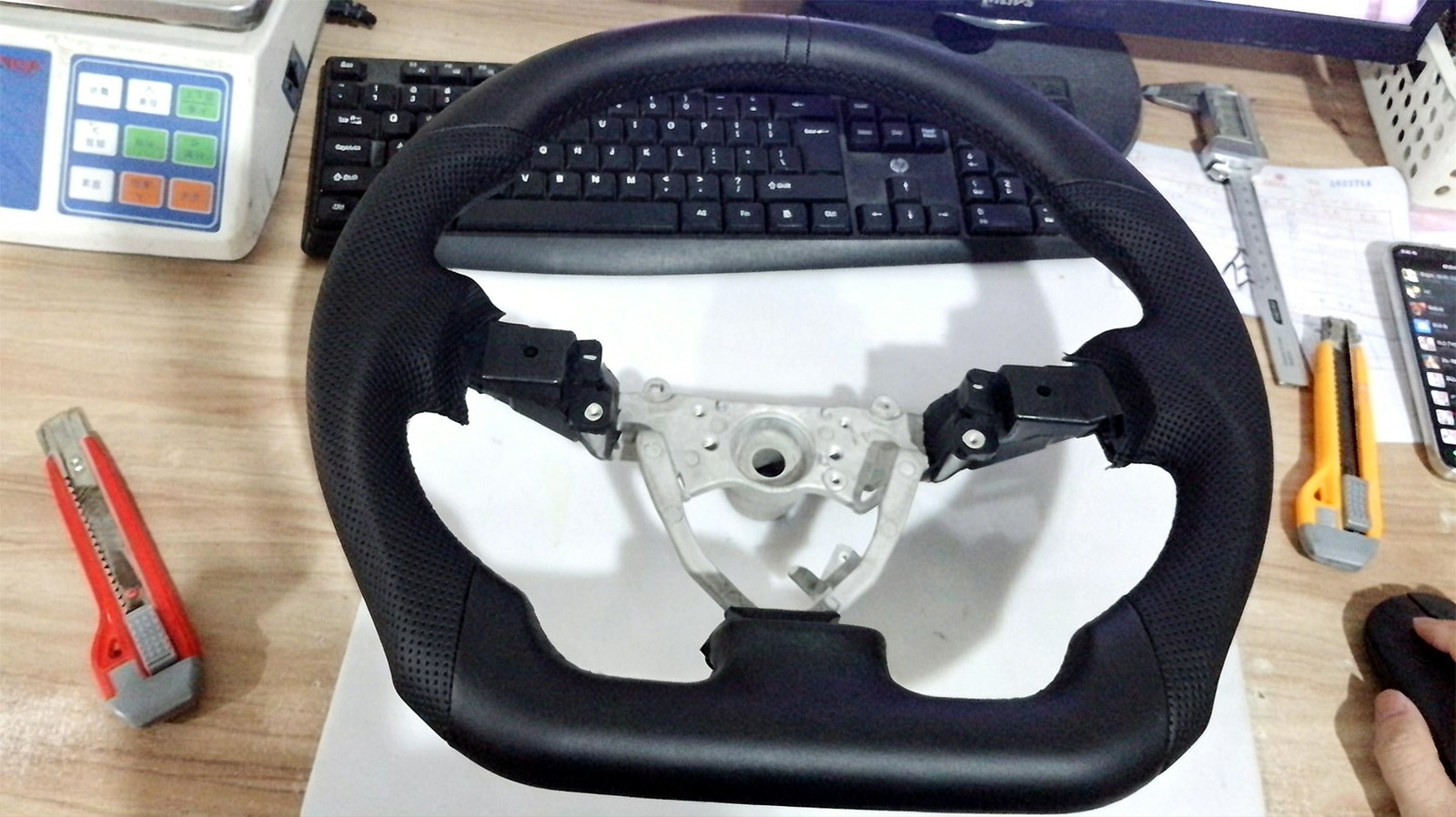 New Black Ring Sports Steering Wheel Upgrade Fit For Toyota FJ Cruiser 2007-2020