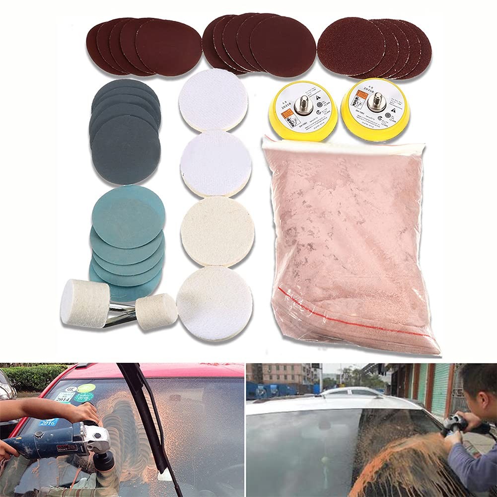 Glass Polishing Kit, 34Pcs/Set Multifunctional free size, As Picture Show
