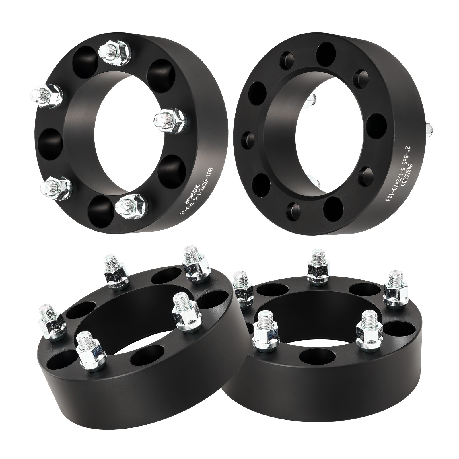 4x Wheel Spacers 2″ 5×5.5″ 108mm 1/2″x20 Fits 75-96 Ford F-150/66-96 Ford Bronco