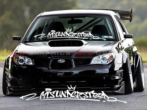 Misunderstood Graffiti Windshield Car Truck SUV Decal Sticker Vinyl JDM Kanji