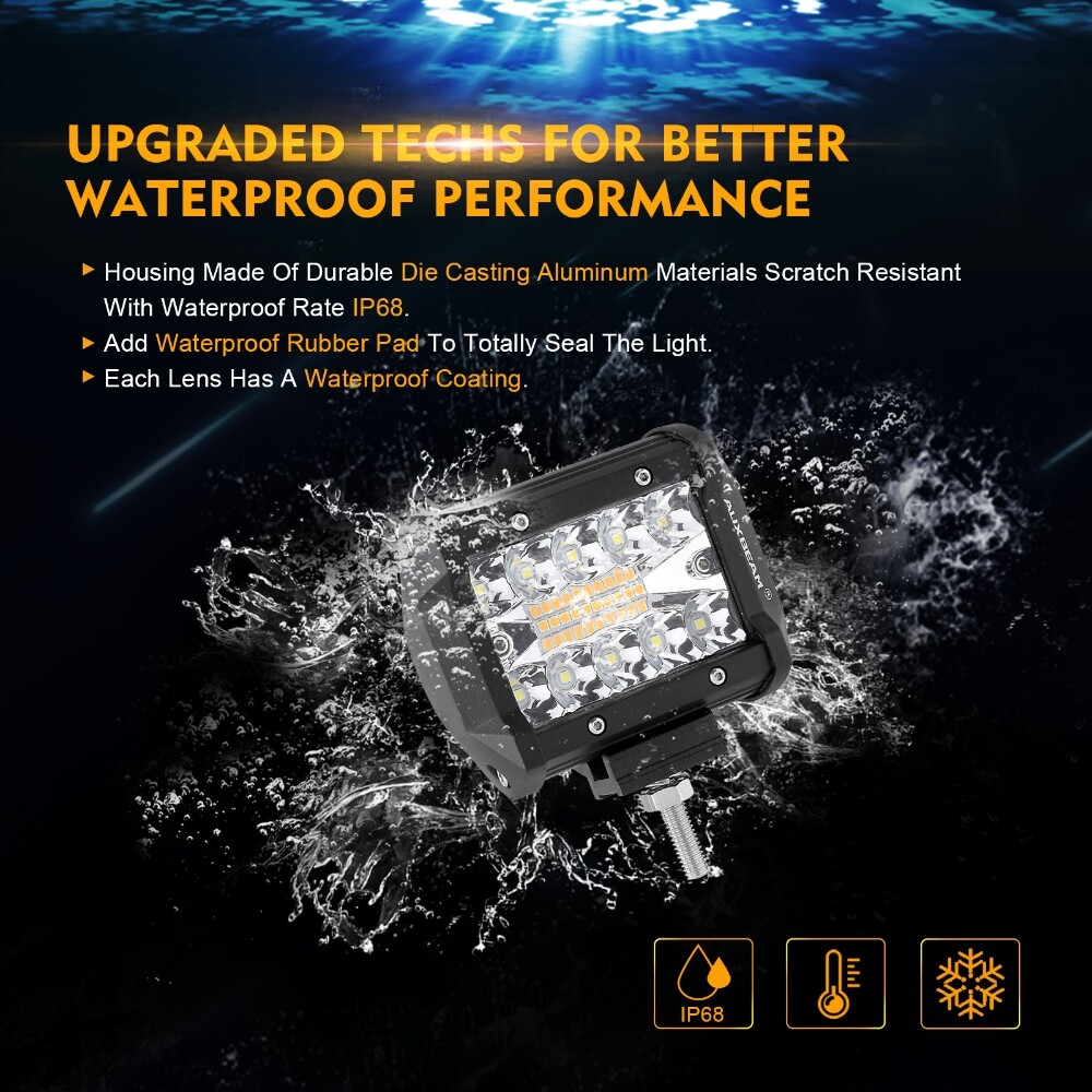 4″ inch LED Driving Work Light Bar Driving Fog Spot Pods Offroad Truck SUV ATV
