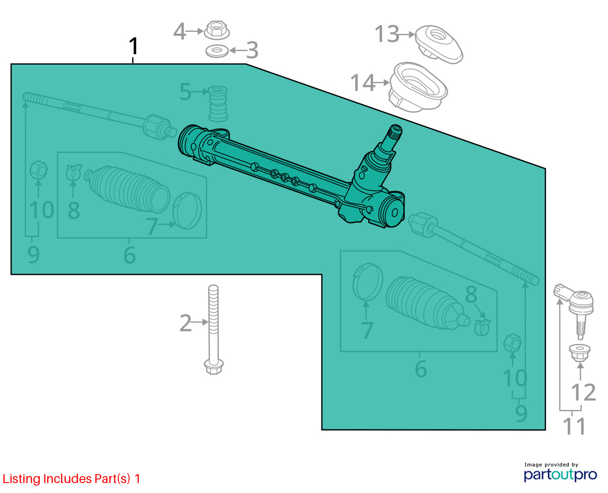 Used Rack and Pinion Assembly fits: 2017 Chevrolet Trax Power Rack and Pinion el
