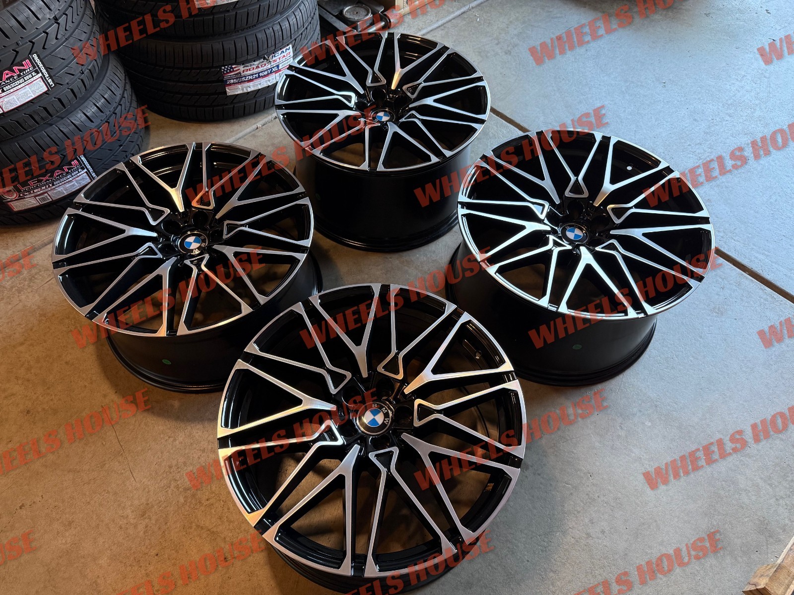 22×10 22×11 BMW X5M WHEELS BLK MACHINE RIM X6M X7 X6 X5 G06 G05 G18 F95 5×112