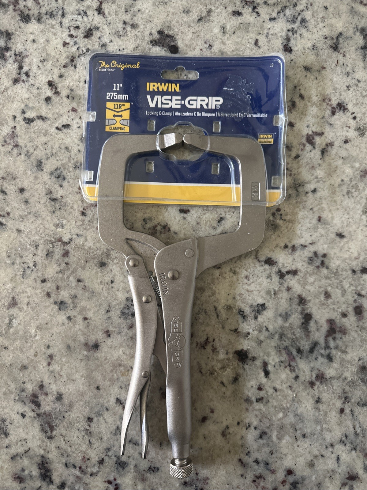 Vise-Grip 11R 11″ Long, 3-3/8″ Capacity Locking C-Clamps with Regular Tips