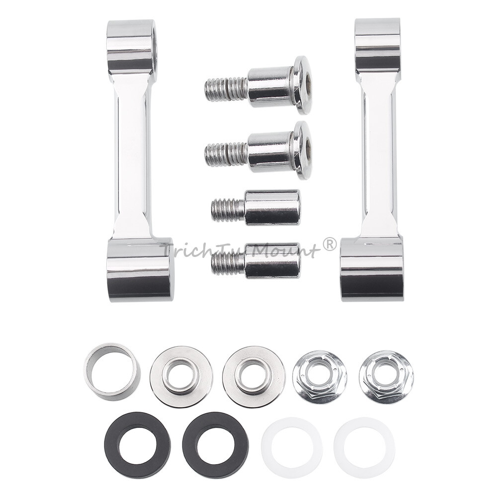 Chrome Front Fender Mount Bracket Kit For Harley Softail Springer FXSTS 1993-06