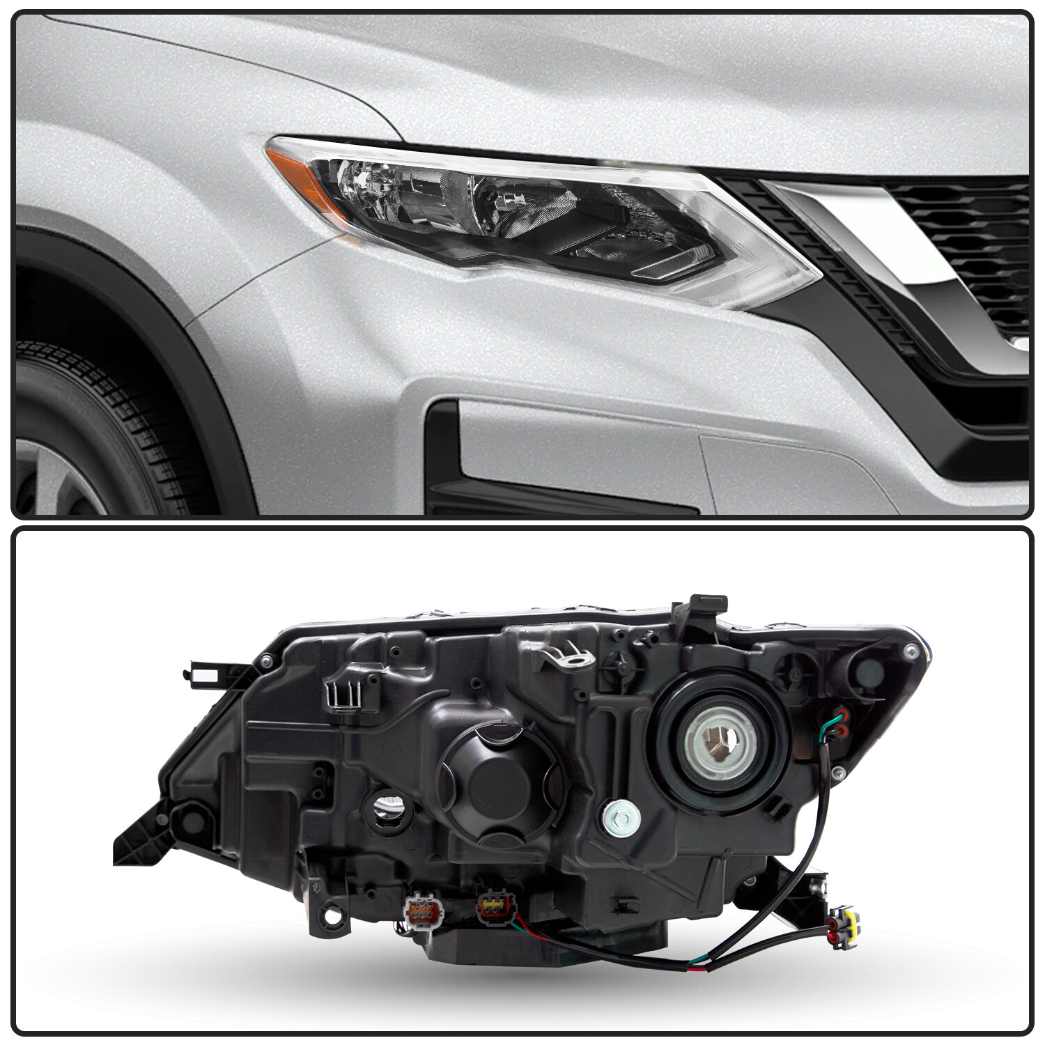 For 2017 2018 2019 Nissan Rogue 4Dr Right Passenger Side Headlight Assembly Lamp