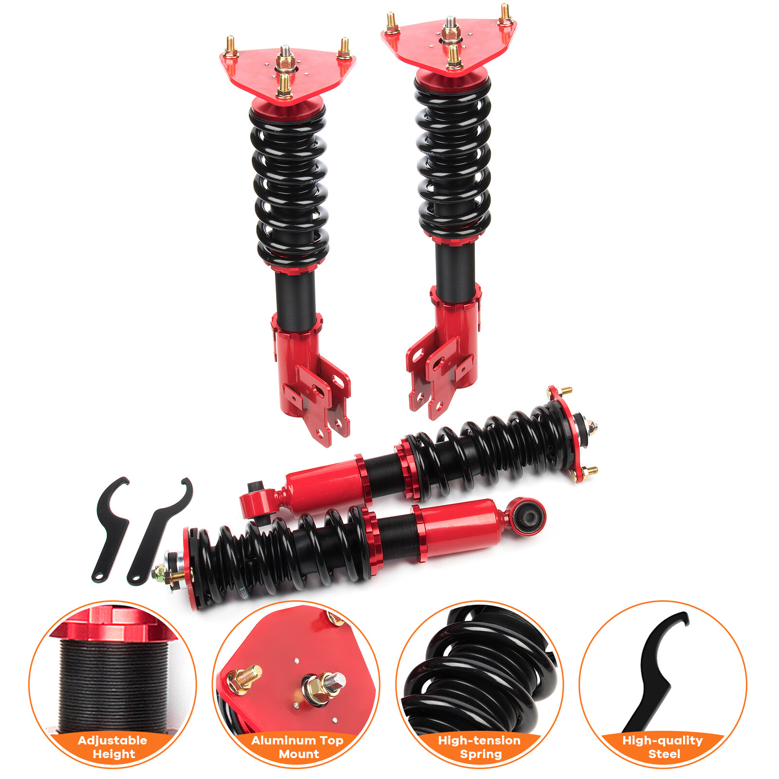Coilovers For Mitsubishi 3000GT FWD 91-99 Struts Adj Height Suspension Springs