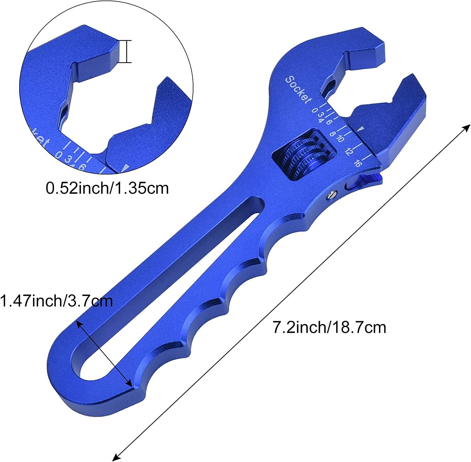 Adjustable Wrench 3AN-16AN Aluminum Spanner Tool For Hose End Fitting Hose Line