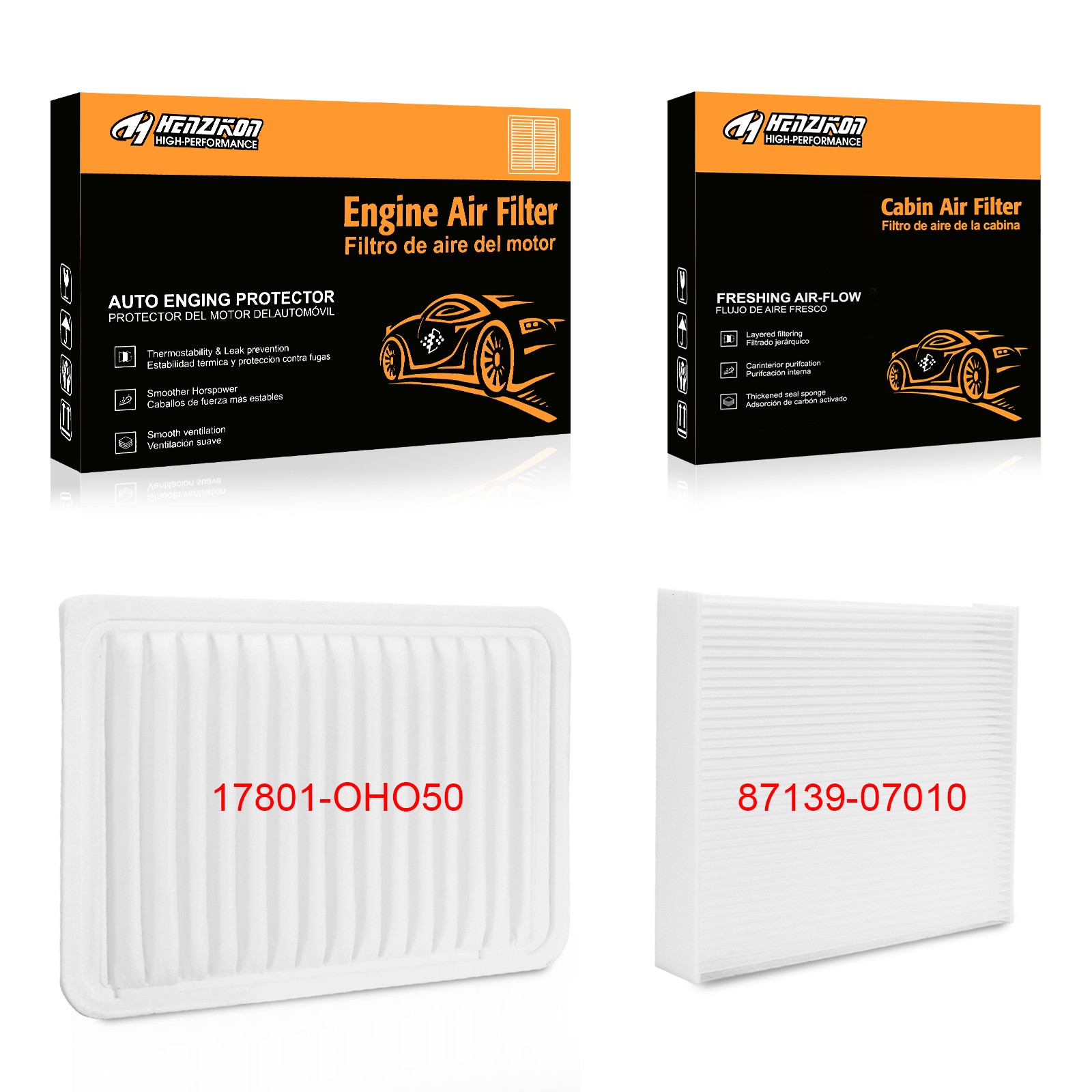 Combo Cabin & Engine Air Filter 17801-0H050 For 2007-2017 Toyota Camry 2.5L 2.4L