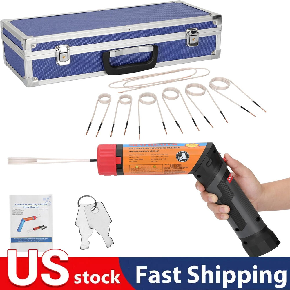 New Magnetic Induction Heater Kit With 8 Coils Portable Heat Induction Tools