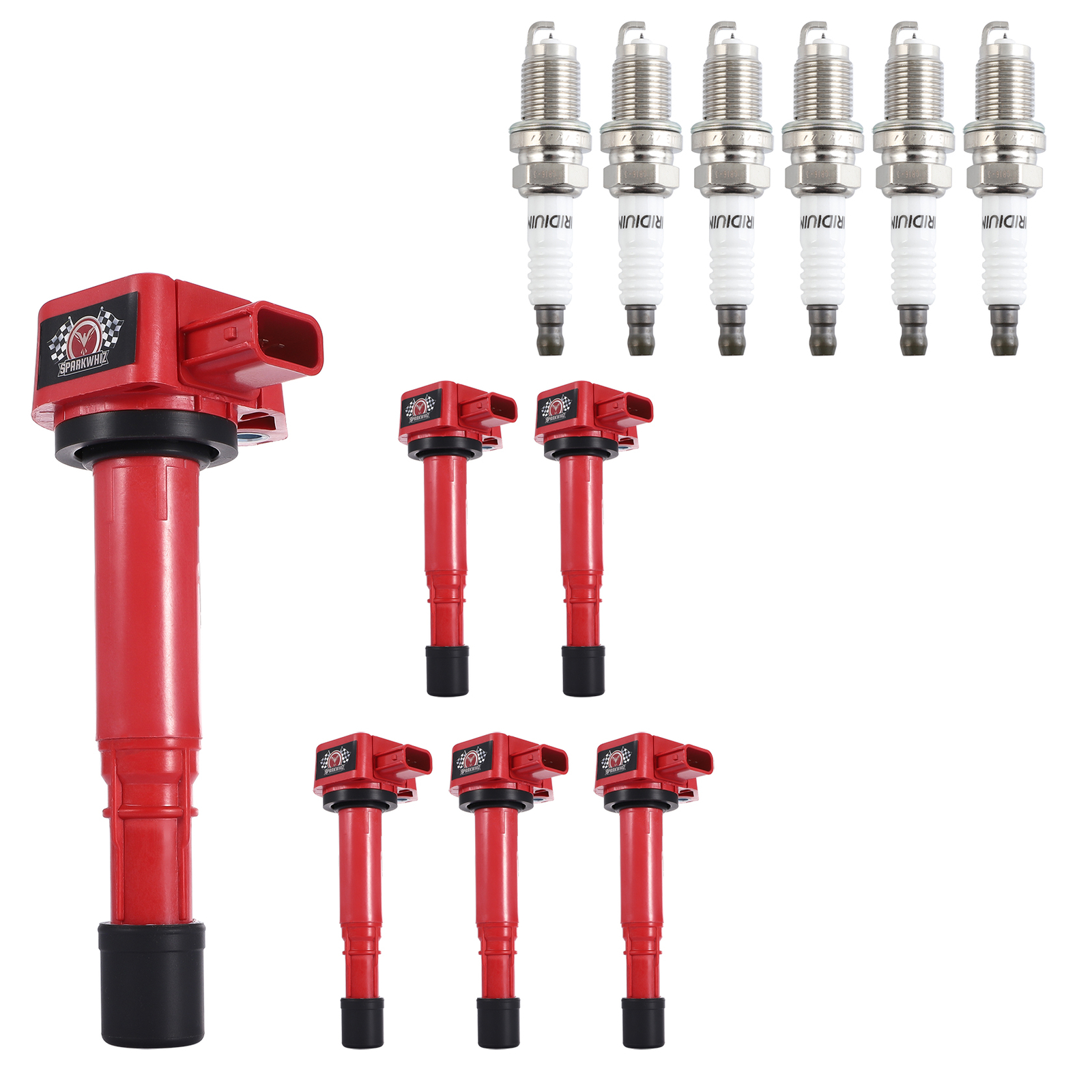 6 UF242 Ignition Coils & Spark Plug Pack For 2000-2007 Honda Accord 3.0L 3.5L V6