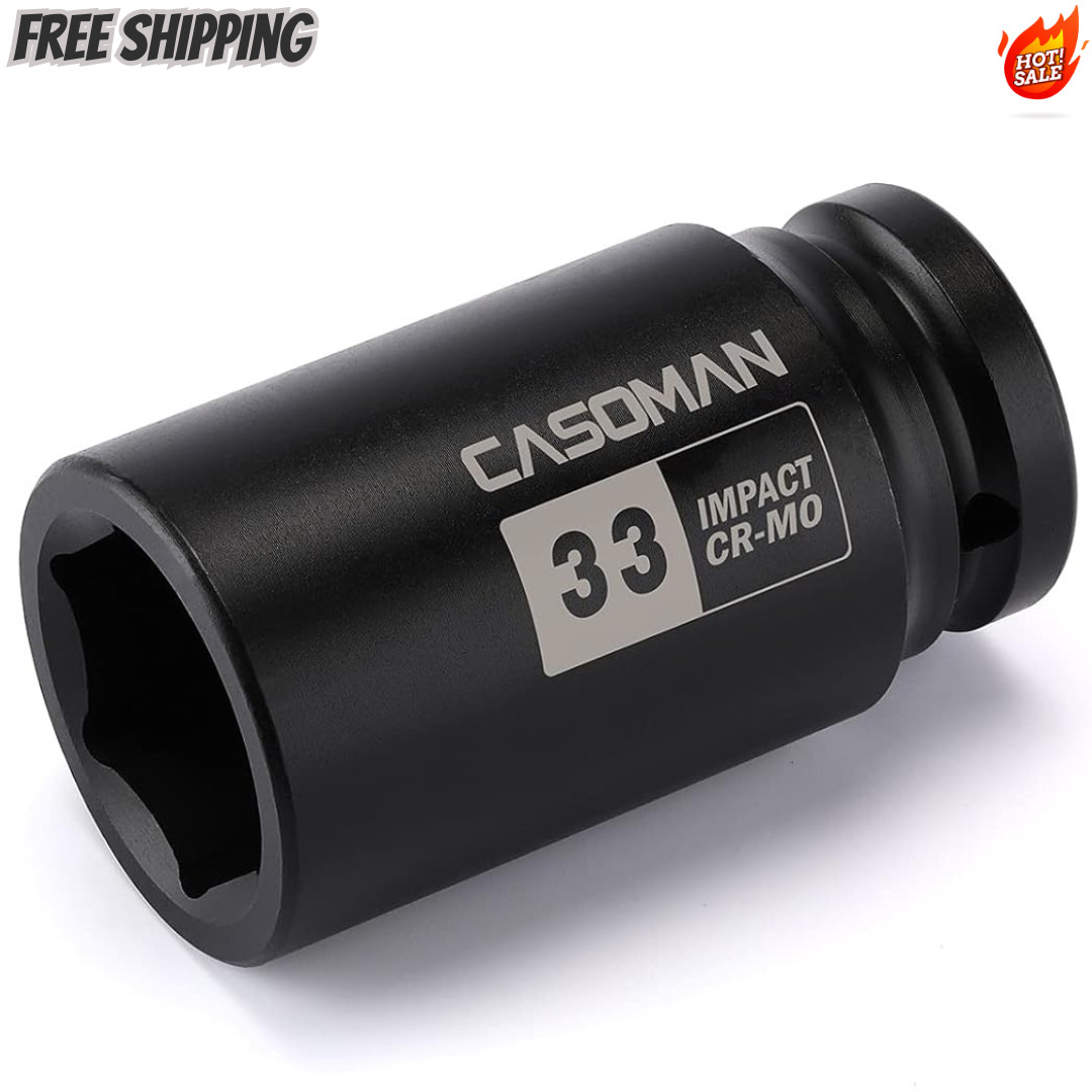 3/4″ Drive X 33 Mm Deep 6 Pt Impact Socket Crmo 3/4inch Drive 6 Point Axle Nut S