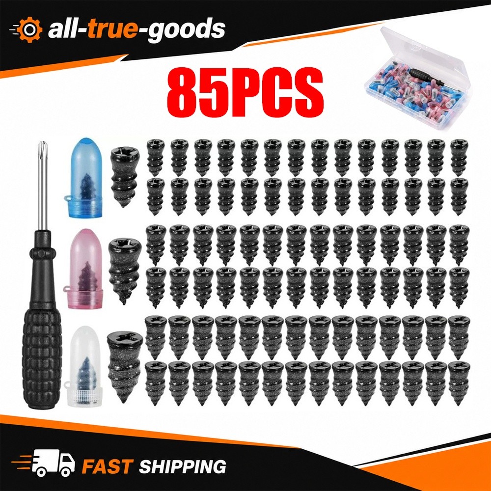 85/100PC Tire Repair Kit Screw Plug Rubber Nails for Car Truck SUV Van Quick Fix