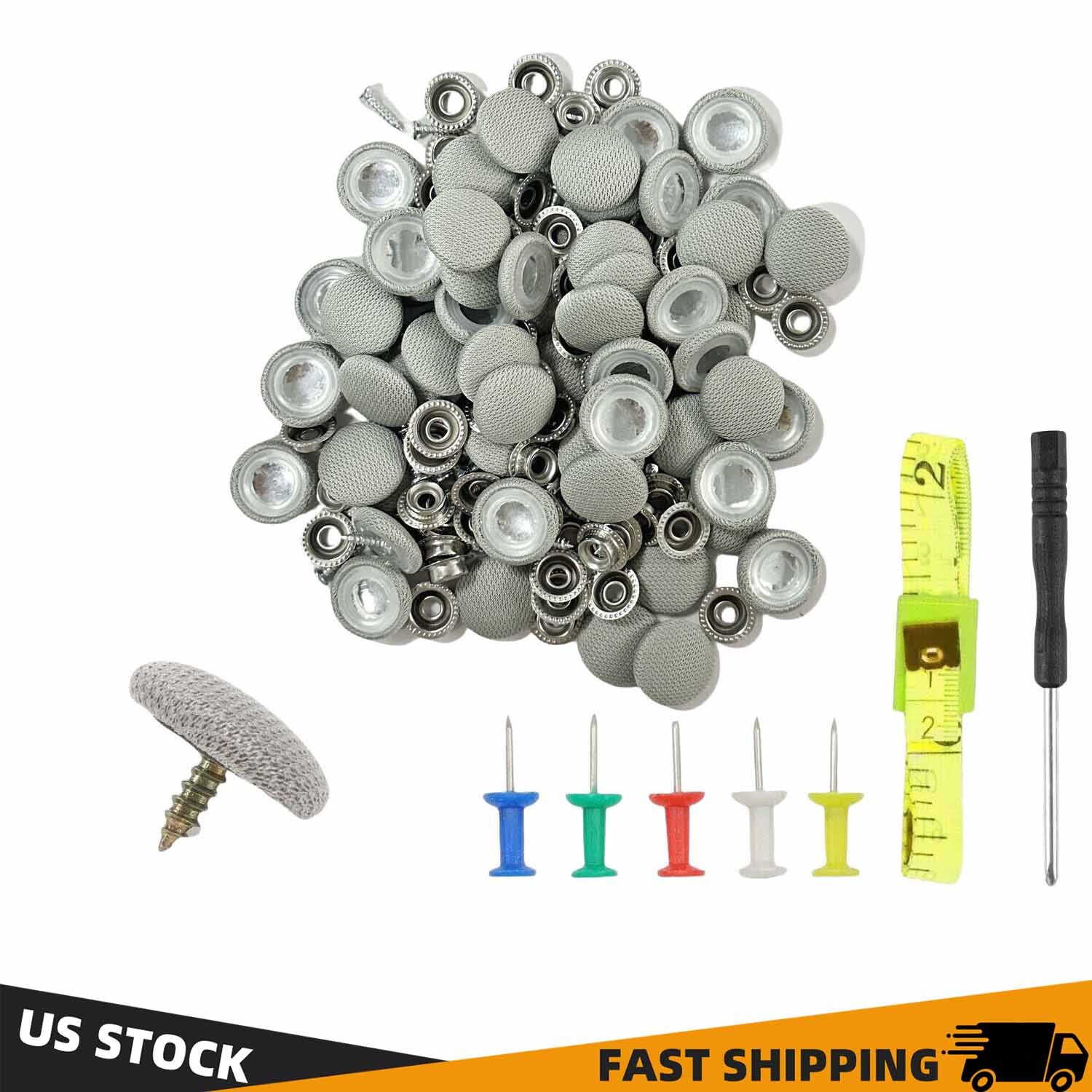 60PCS Car Roof Liner Ceiling Kit Repair Buckle Sagging Headliner Pins Rivet Snap