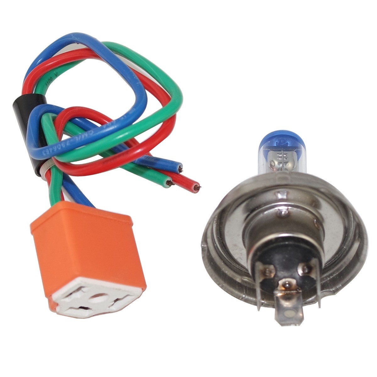 Headlight Headlamp Bulb Holder Plug With H4 12 Volt 100/130W P45T BULB 2 Pcs S2u