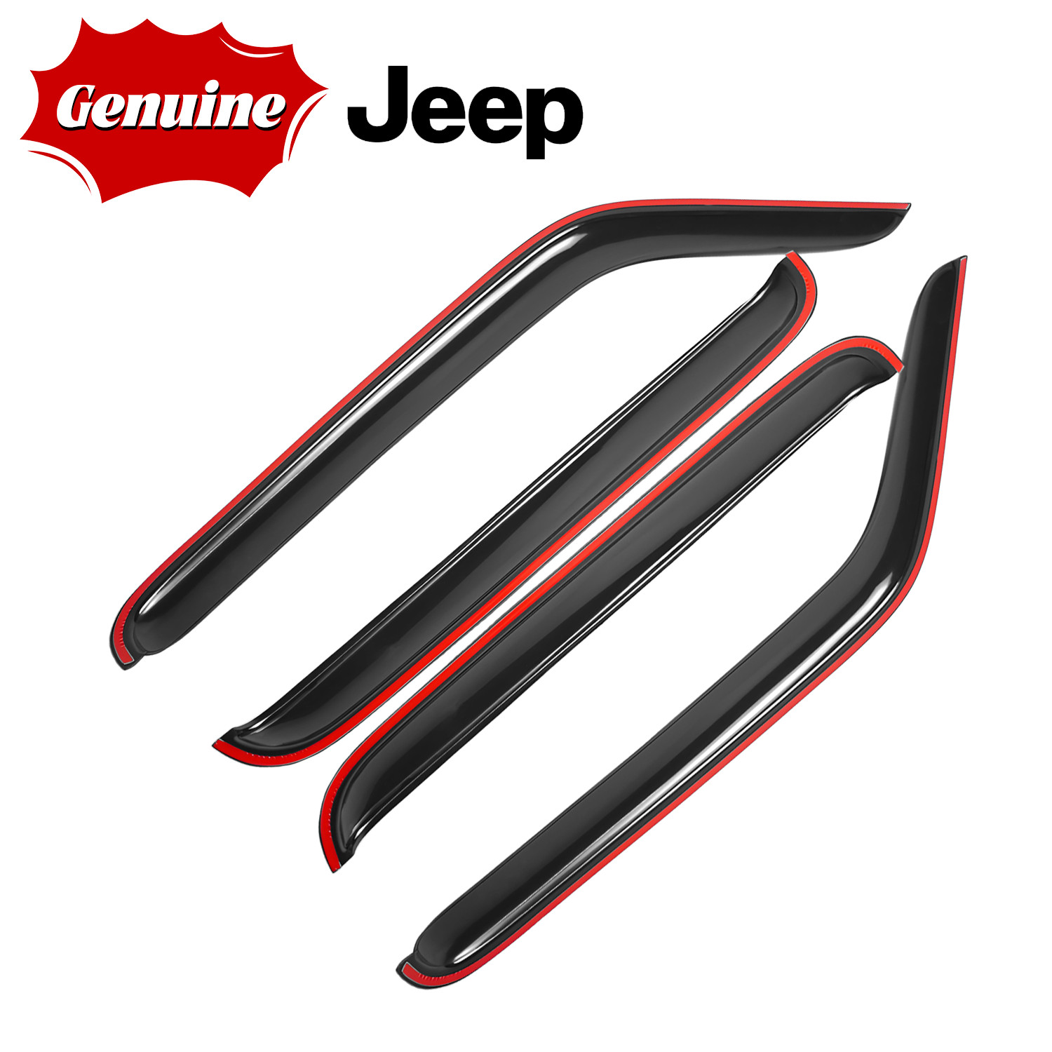 Genuine Jeep Window Visor Wrangler JK 2007-2017 Sun Rain Guards Deflector US