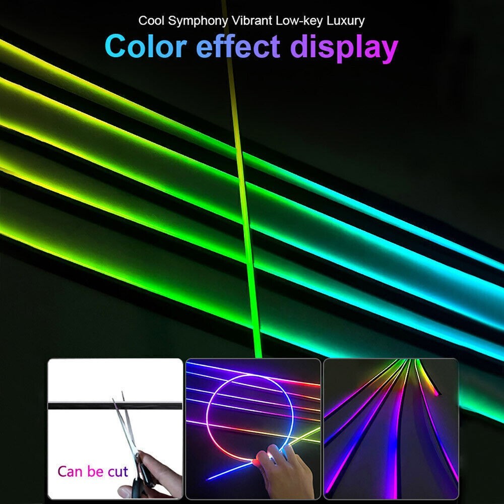 Neon Full Car Interior Ambient Lighting Kit RGB LED Bead Symphony Dream Music US